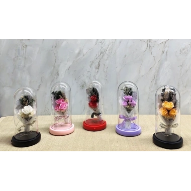 Işıklı Müzikli Romantik Gül Buketi