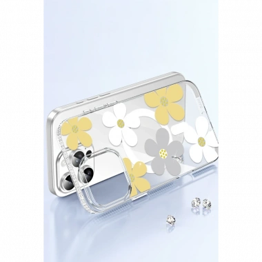 Joko Apple iPhone 15 Pro Max Floral Magsafe Kapak - Sarı