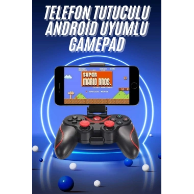 Joystik Gamepad Bluetooth Telefon Tutucu Oyun Kolu Telefon Android Uyumlu