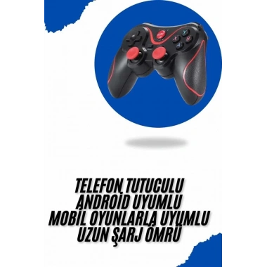 Joystik Gamepad Bluetooth Telefon Tutucu Oyun Kolu Telefon Android Uyumlu
