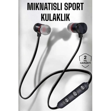 Kablolu Mıknatıslı Sport Kulaklık Bluetooth Bağlantılı
