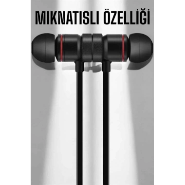 Kablolu Mıknatıslı Sport Kulaklık Bluetooth Bağlantılı