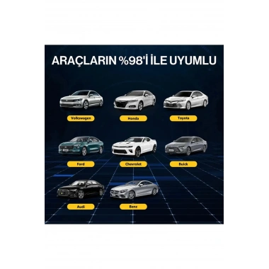 Kablosuz CarPlay & Android Auto Adaptörü - Apple ve Android Cihazlar İçin Evrensel Wireless Carplay Çevirici