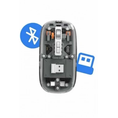 Kablosuz Mouse Fare Şarjlı Bluetooth Wireless Çift Modlu Sessiz