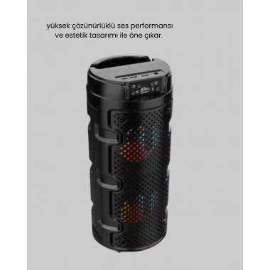 Kablosuz Stereo Hoparlör USB + SD Kart + AUX Destekli Bluetooth 5.0