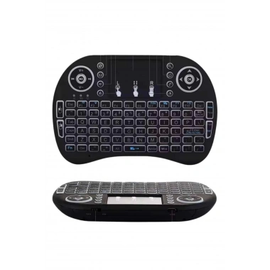Kablosuz Türkçe Q Klavye RGB Işıklı Televizyon Ps3 Dokunmatik Mouse