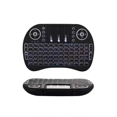 Kablosuz Türkçe Q Klavye RGB Işıklı Televizyon Ps3 Dokunmatik Mouse