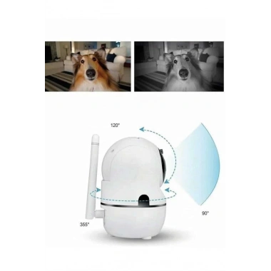 Kablosuz Wifi Destekli Akıllı Güvenlik Kamerası Hareket Sensörlü