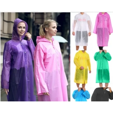 Kadın Erkek Yağmurluk Kapüşonlu Çıtçıtlı Eva Raincoat (5468)
