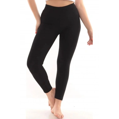 Kadın Siyah Termal Tayt İçi Şardonlu