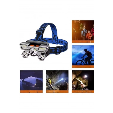 Kafa Lambası 800 Lümen 4 Mod Yüksek Işık Flaşörlü Şarjlı Led Lamba