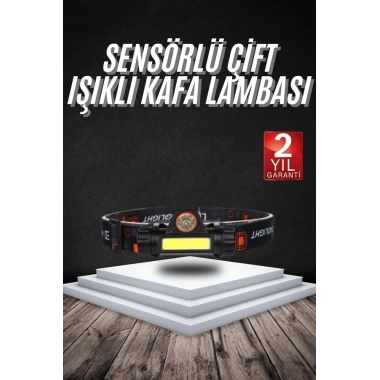 Kafa Lambası Çalışma Işığı Süper Parlak Mıknatıslı Lityum Lion Pilli