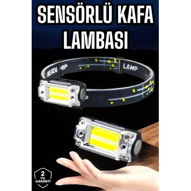Kafa Lambası El Fenerli Kamp Lambası USB Şarjlı Esnek Lamba