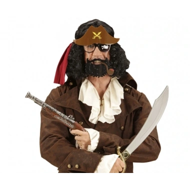 Kahve Şapkalı Pipolu Jack Sparrow Gözlüğü