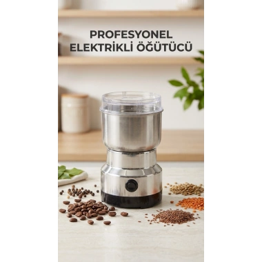 Kahve ve Baharat Öğütücü Makine Paslanmaz Çelik Ergonomik Kullanım