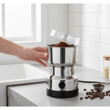 Kahve ve Baharat Öğütücü Makine Paslanmaz Çelik Ergonomik Kullanım