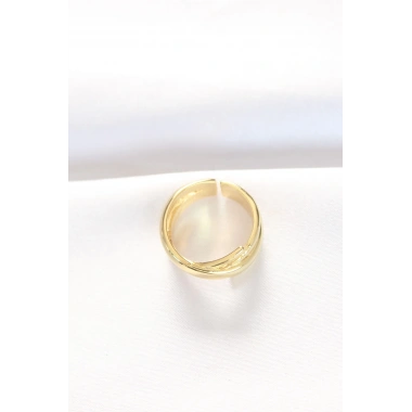 Kalın Gold Renk Ayarlanabilir Yüzük