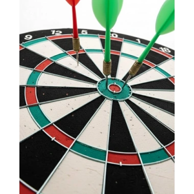 Kaliteli Ahşap 15 İnç Dart Tahtası Kolay Montajlı 4 Ok