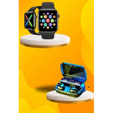 Kaliteli Akıllı Saat ve Kaliteli Bluetooth Kulaklık ANC Özelliği Uzun Pil Ömrü