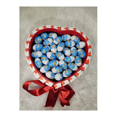 Kalpli Kinder Çikolata Sepeti