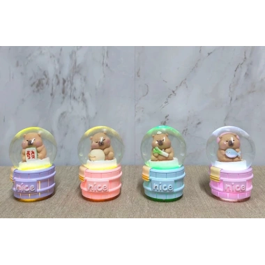 Kapibara Tasarımlı Işıklı Kar Küresi