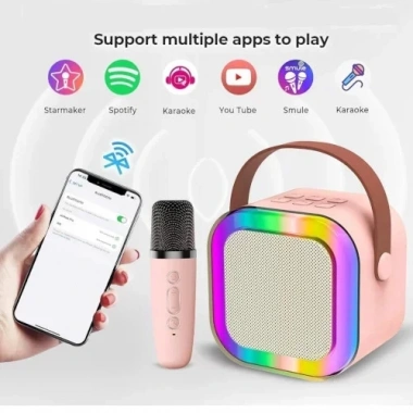 Karaoke Mikrofon Hoparlör Seti Mini (5468)