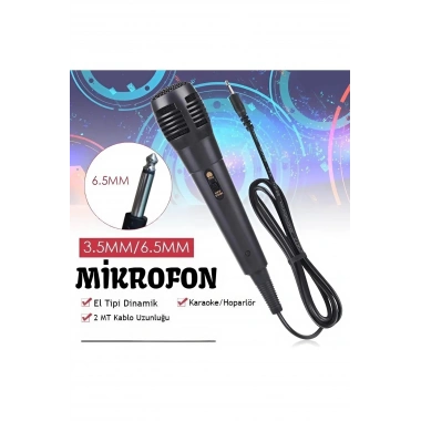Karaoke Mikrofon Kablolu Mikrofon 6.5 Mm Karaoke Mikrofonu