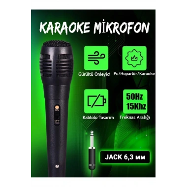 Karaoke Mikrofon Kablolu Mikrofon 6.5 Mm Karaoke Mikrofonu