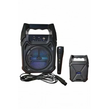 Karaoke Mikrofonlu Fm Radyolu Bluetooth Hoparlör Yüksek Ses Kaliteli