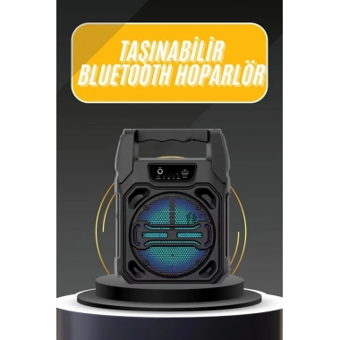 Karaoke Mikrofonlu Fm Radyolu Bluetooth Hoparlör Yüksek Ses Kaliteli