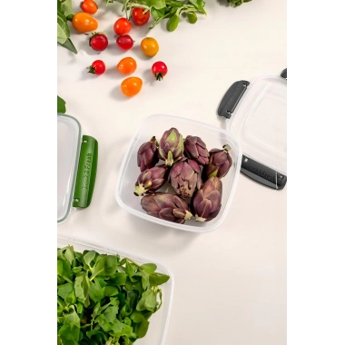 Kare 10 Parça Contalı Vakumlu Sızdırmaz Hava Almaz Saklama Kabı Seti 2x(3750/2400/1500/900/500 ml)