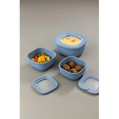 Kare 12 Parça Vakumlu Sızdırmaz Hava Almaz Saklama Kabı Seti Karışık 4x(1800/1100/600 Ml)