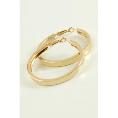 Kare Düz Halka Küpe 6 cm