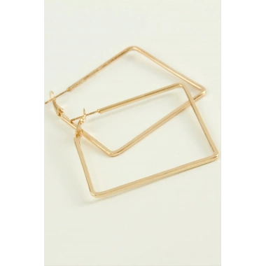 Kare Halka Küpe 4 cm