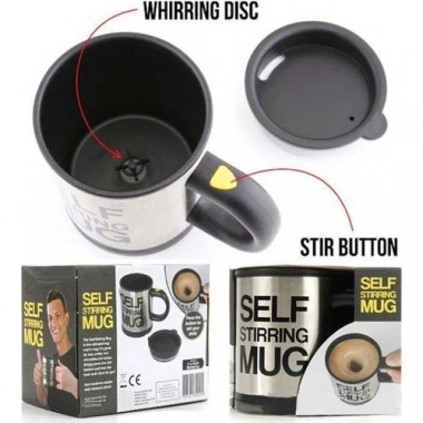 Karıştırıcı Özellikli Mikser Kupa Bardak Self Stirring Mug (5468)