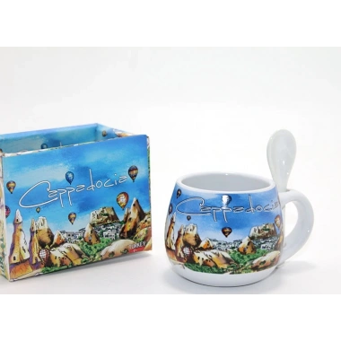 Kaşıklı Yöresel Kahve Fincanı Tekli Model 2