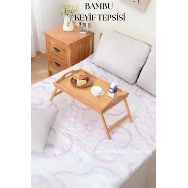 Katlanabilir Bambu Keyif Tepsisi