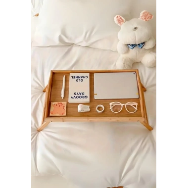 Katlanabilir Bambu Keyif Tepsisi