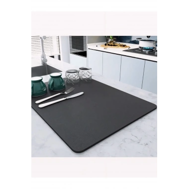 Kaymaz Tabanlı Çok Amaçlı Su Emici Sihirli Tezgah Üstü Bulaşık Yıkama Kurulama Kurutma Matı