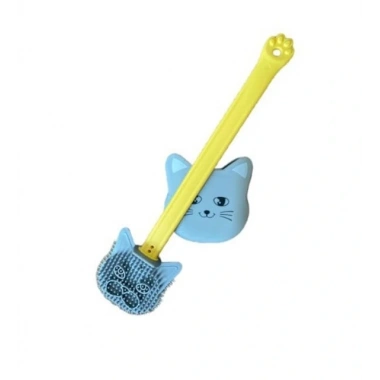 Kedi Tasarımlı Ergonomik Tuvalet Fırçası