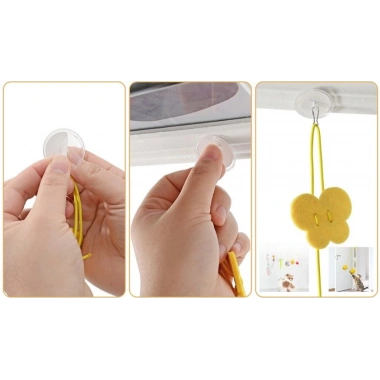 Kelebek Model Elastik Kendinden Yapışkanlı Kedi Oyun Oltası