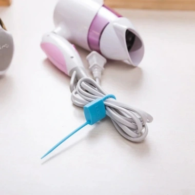 Kilit Şeklinde Silikon Kablo ve Poşet Bağlama Atı (3lü Set)