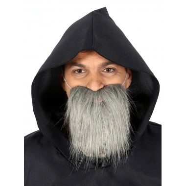 Kırçıllı Korsan Sakalı Gri Renk Takma Sakal