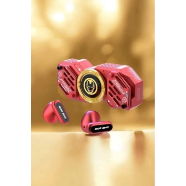 Kırmızı Kablosuz Bluetooth Kulaklık Stres Çarklı Oyuncu Kulaklığı