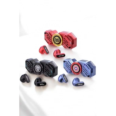 Kırmızı Kablosuz Bluetooth Kulaklık Stres Çarklı Oyuncu Kulaklığı