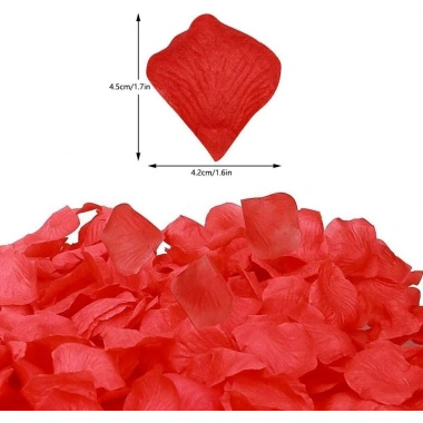 Kırmızı Renk Gül Yaprağı Şekilli Konfeti – 5 Paket 500 Adet