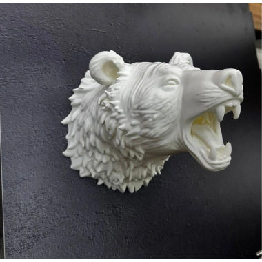 Krem Ayı Figürü Duvar Süsü Asılabilir Hediyelik Dekoratif 25x19 cm