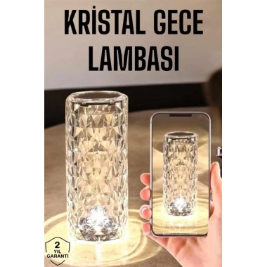 Kristal Dokunmatik Ve Kumandalı Masa Ve Gece lambası