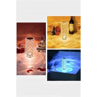 Kristal Dokunmatik Ve Kumandalı Masa Ve Gece lambası