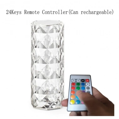 Kristal Elmas Masa Lambası 16 Renk USB Şarjlı Dokunmatik (5468)